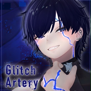 【#LENLEN_VRC】LL.Glitch Artery Komano【VRC想定ボディ亀裂テクスチャ】