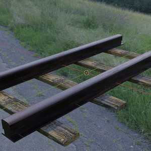 線路の3Dモデル【Blenderで制作】