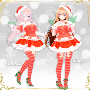【無料】Flower Fairy Dress専用　クリスマスVerマテリアル（9アバター対応）※モデル別売り 缩略图 7