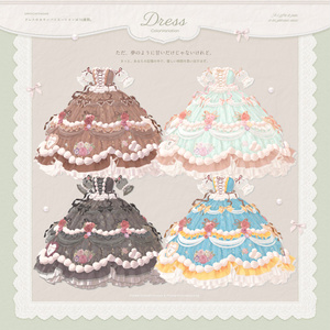 【販売記念セール🌷】FlowerCakePrincess & FlowerPrincessLong ‐お花とケーキのお姫様ドレス＆ヘア【単品あり】 缩略图 6