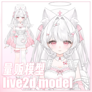 🎀【VTS】💎【VTuber 向け】✨【Live2D 量販モデル】看護師さん✨トップクラスの精度💝／サイズ変更／配信 UI 付き/30 + ボタン／飛び頭／VB リップシンク対応／VTuber