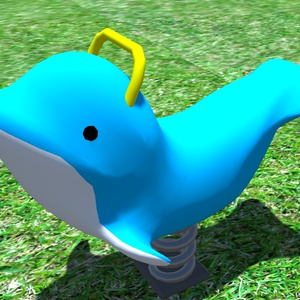 【3Dモデル】イルカの遊具【Unity想定】