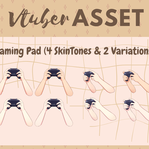 Vtuber Asset Holding Gaming Pad Asset Complete Set HQ HD Kawaii Vtube Studio Shoost OBS