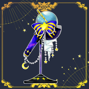 【配信者向け】マイク（星モチーフ）【イラスト素材】