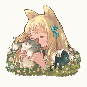 Girl, cat, cat / June 22nd, 2025 - pixiv