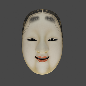 お面　能面3Dモデル　「小面」△1140