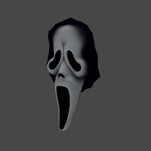お面　3Dモデル　『ghost』『スクリームのお面』△1438