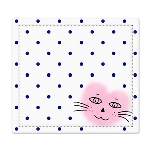 まるーいハートねこの捺印マット