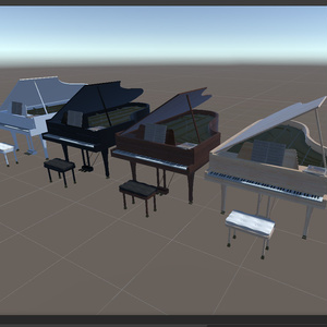 【VRchat向け】グランドピアノ　※カラー4種類有り　(ローポリ) 缩略图 5