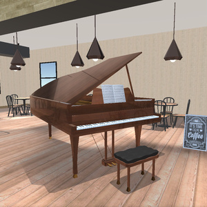 【VRchat向け】グランドピアノ　※カラー4種類有り　(ローポリ) 缩略图 2