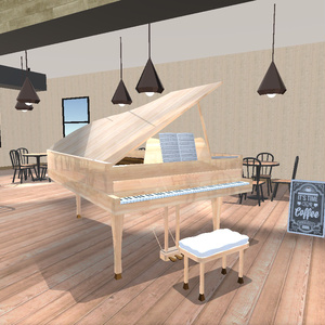 【VRchat向け】グランドピアノ　※カラー4種類有り　(ローポリ) 缩略图 4