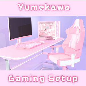 【3Dモデル】ゆめかわゲーミングセット【FBX/blender】