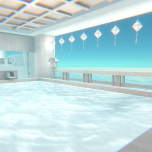 【VRChat】まっ白温泉ワールド『純白温泉』【Unity／blender／FBX】 缩略图 7