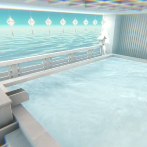 【VRChat】まっ白温泉ワールド『純白温泉』【Unity／blender／FBX】 缩略图 12