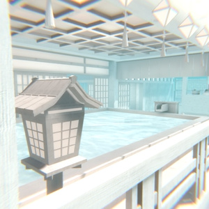 【VRChat】まっ白温泉ワールド『純白温泉』【Unity／blender／FBX】 缩略图 2