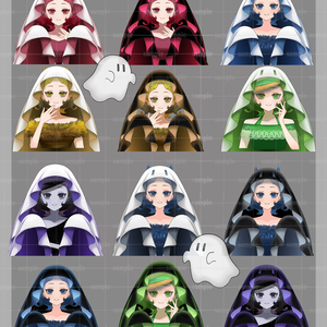 【無料素材✨】重ねるだけで簡単かわいい！おばけシーツセット👻✨よりホワイト配布【VTuber・配信者向け立ち絵用素材】