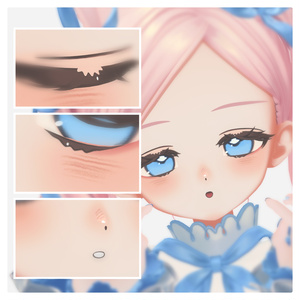 〖しらつめ・フィユエ対応〗🍀おえかきめいく ୨୧ make up texture🌷 缩略图 6