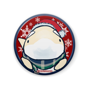 缶バッジ シャチ郎クリスマス