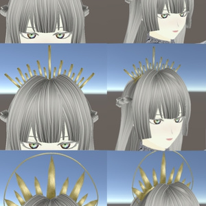 【VRChat想定】ハロークラウン（後光カチューシャ）3種類 缩略图 2