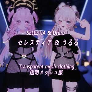 【セレスティア&うるる】透明メッシュ服 SELESTIA&Ururu