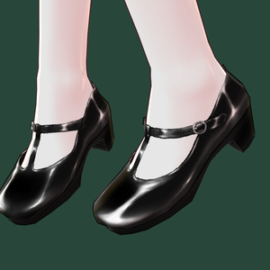 【Vroid正式版対応】Tストラップエナメルパンプス 10色 T-strap shoes【#Vroid】