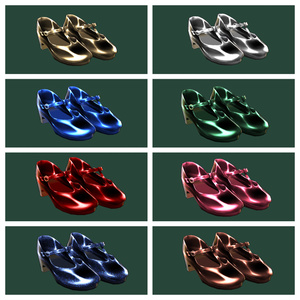 【Vroid正式版対応】Tストラップエナメルパンプス 10色 T-strap shoes【#Vroid】