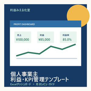 個人事業主 利益・KPI管理テンプレート｜Excelダッシュボード＋月次レビュー