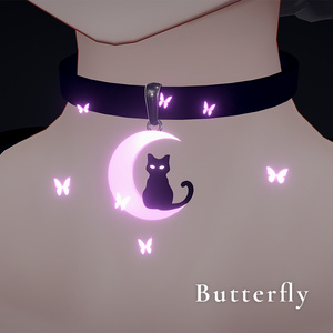 【月の発光カラー×3種パーティクル】月猫チョーカー 缩略图 3