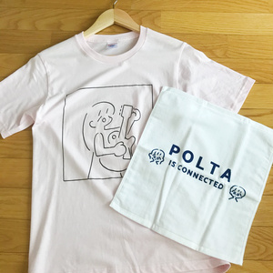 POLTA  Tシャツ（ライトピンク）＆  ハンドタオル　セット