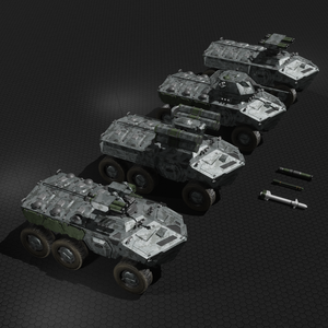 SF装甲兵員輸送車シリーズ 3Dモデル