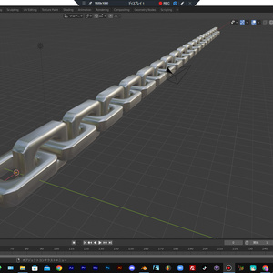 3Dモデル_角ばった鎖(Element3Dでの使用想定)
