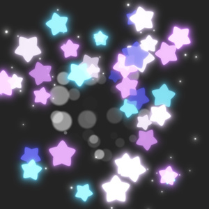 【背景透過】ゆめかわスターエフェクト_01A【動画素材・配信用エフェクト】