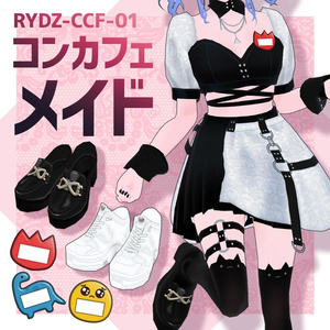 コンカフェ風メイド服 (vroid)