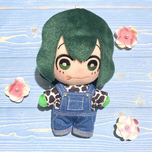 黒×白］にじぱぺっと ぬい服 ぬい帽子 ネコ耳 ニット帽 編み物 10cm