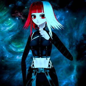 [Vroid] Free Black Leather Crop Top