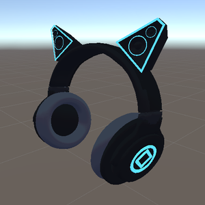 【VRChat想定】猫耳ヘッドフォン
