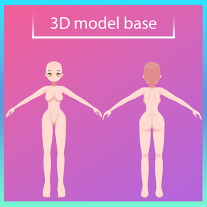 Anime Human Base 3D Model SFW ( Safe For Work )