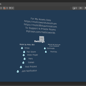 VRC UI Toggle Panel W/ Clock, Skybox Change, Darkmode. QUEST