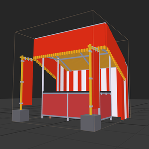 三寸屋台ボクセル（.vox）【無料】
