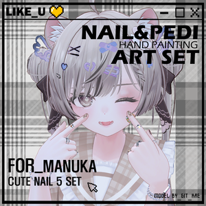 [MANUKA] CUTE NAIL&PEDI ART 5 SET