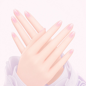 【VRChat／15アバター対応】桜色ネイル Sakura Nail｜個別・フルセット