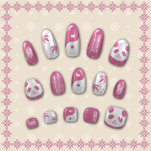 【ルチカ追加対応】チャイナ風パンダネイル【MDollnail対応】#電子の踊り場 缩略图 7
