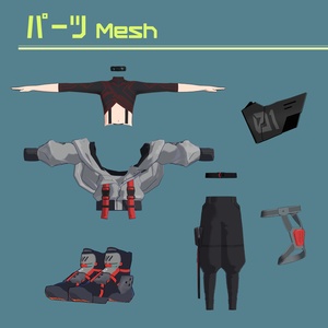 【VRChat想定】男性向けサイバーパンク衣装 缩略图 3