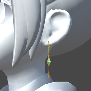 Rhombus Chain Drop Earring 缩略图 4