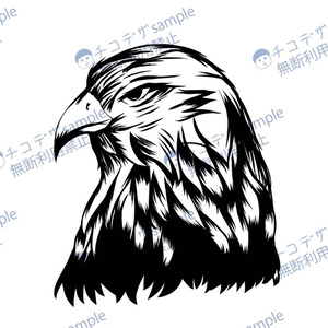 鷹・鷲のタトゥー風マーク・トライバル・シンボル-jpg/png/ai