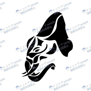Tattoo-style mark/symbol of an elephant-png/ai