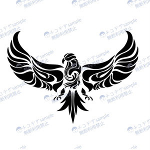 Eagle tribal tattoo style mark/symbol - png/ai