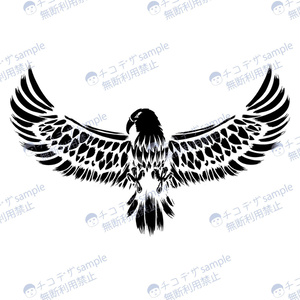Hand drawn eagle tattoo style mark/symbol - png/ai