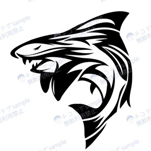 Shark Travall Tattoo-Style Mark #2, Symbol - png/ai