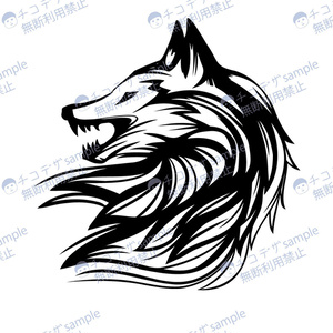 Black Wolf White Wolf Trabal Tattoo Style Marks and Symbols - png/ai